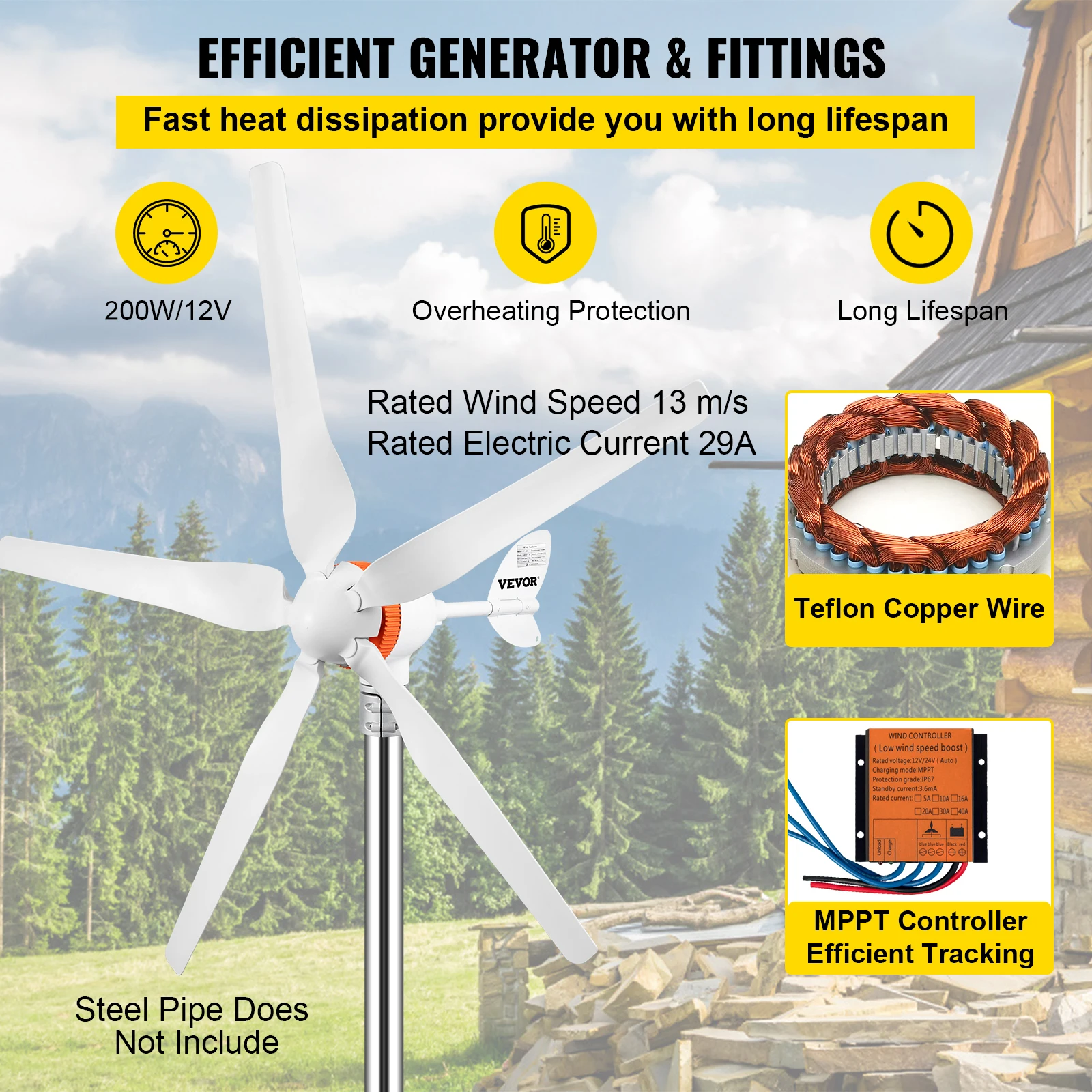 Pequeño generador de turbina e - Renewable Energy Use reseña y precio
