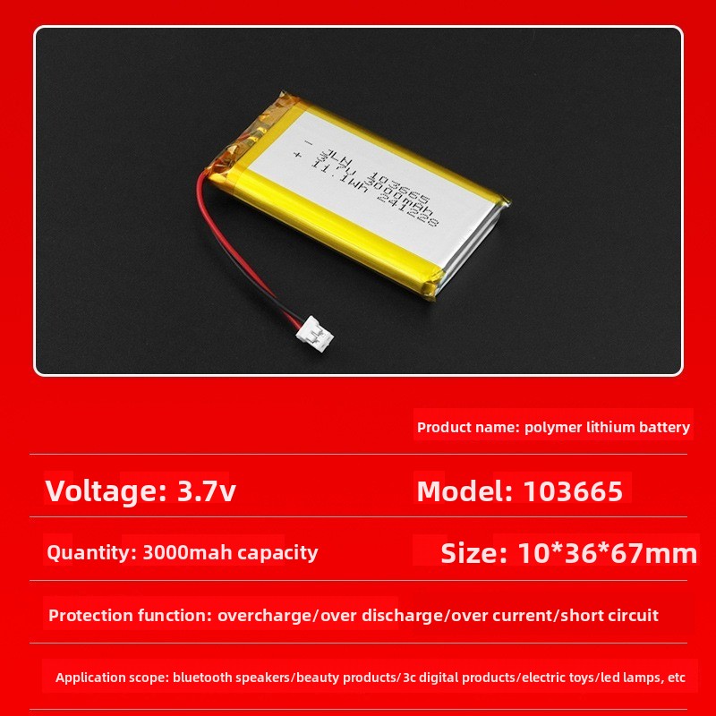 103665 3,7 V 3000mAh batería r - Renewable Energy Source reseña y precio