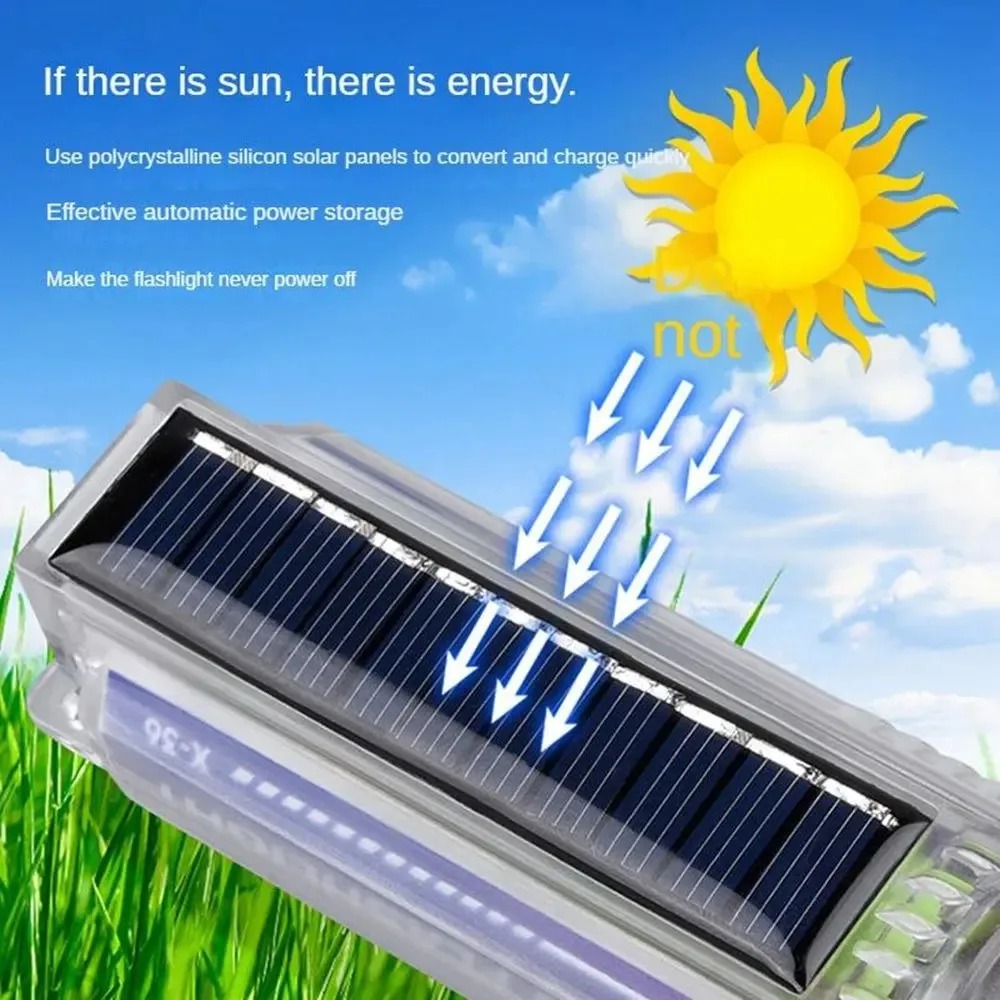 Potente linterna LED con luz l - Renewable Energy Source reseña y precio
