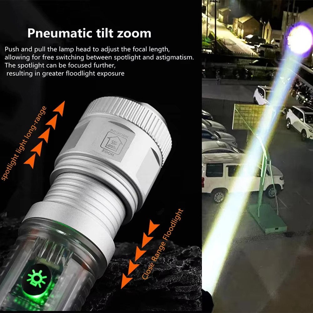 Potente linterna LED con luz l - Renewable Energy Source reseña y precio