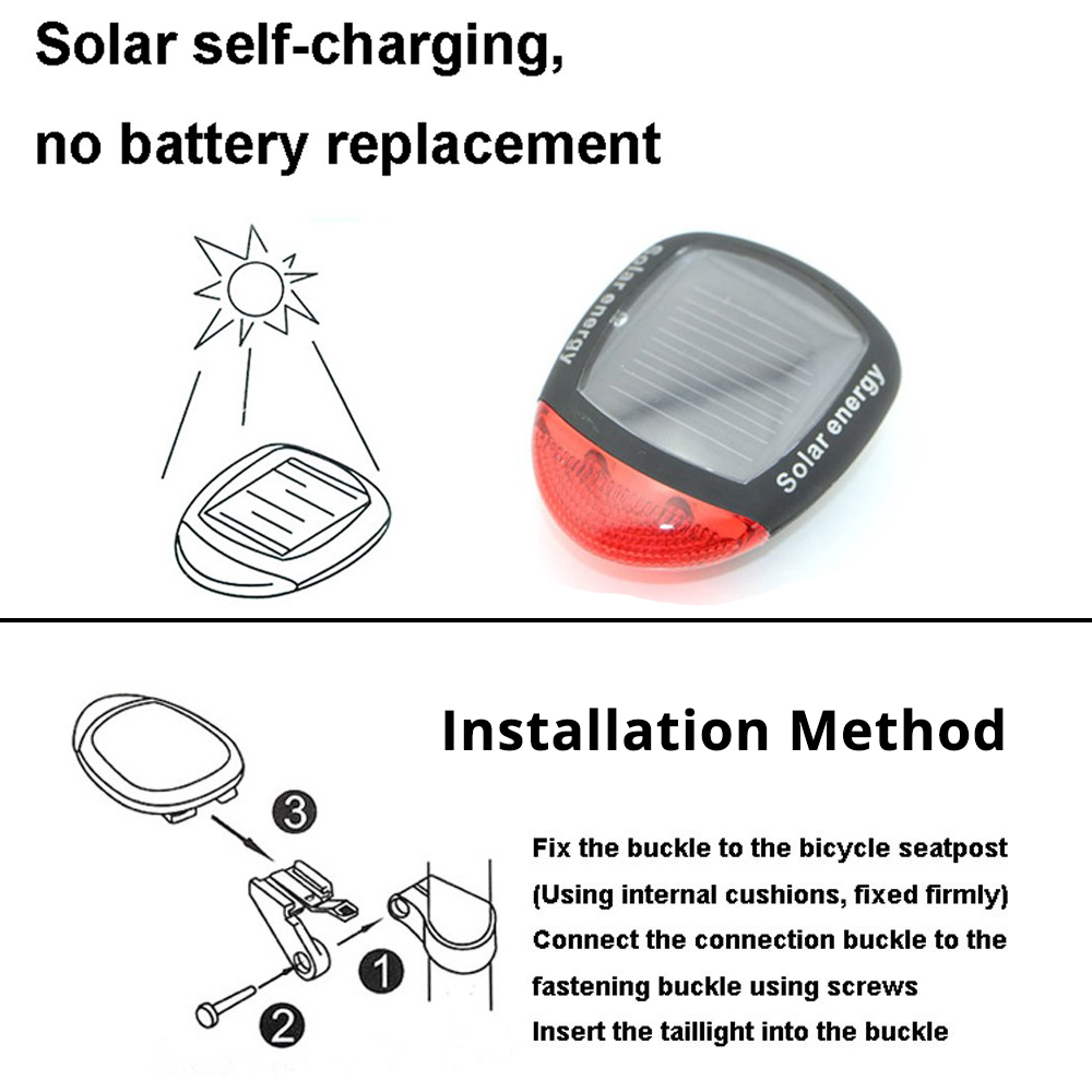 Luz LED roja de energía Solar  - Renewable Energy Source reseña y precio
