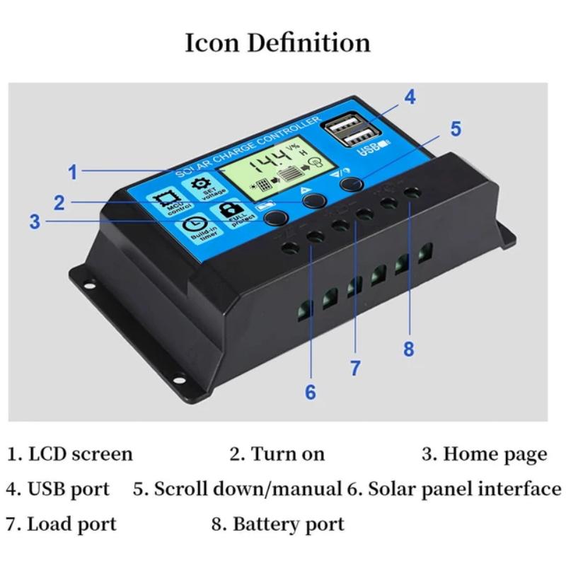 Controlador de Carga Solar 10A - Pwm Charge Controller reseña y precio