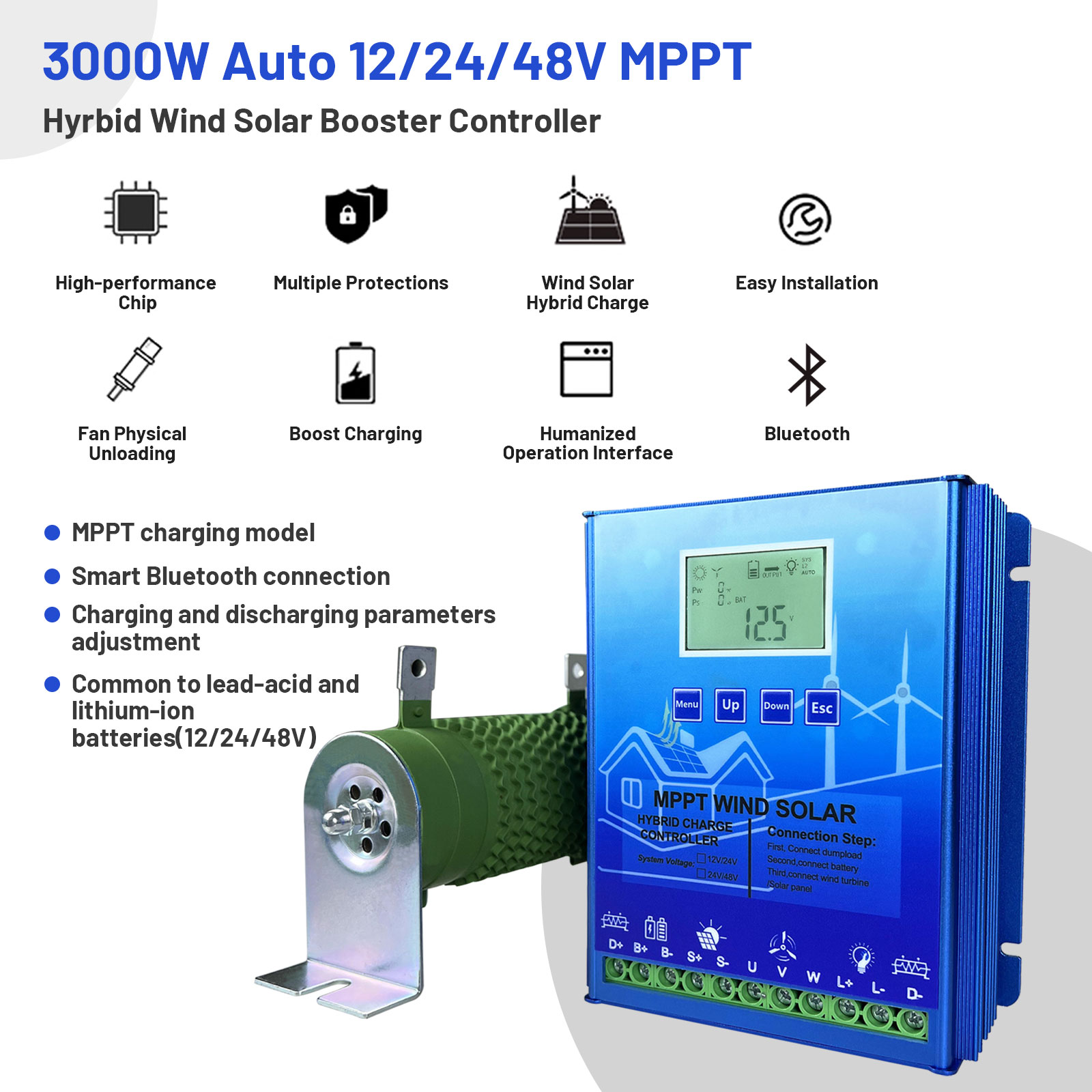Controlador de carga de viento - Wind Solar Hybrid Kit reseña y precio